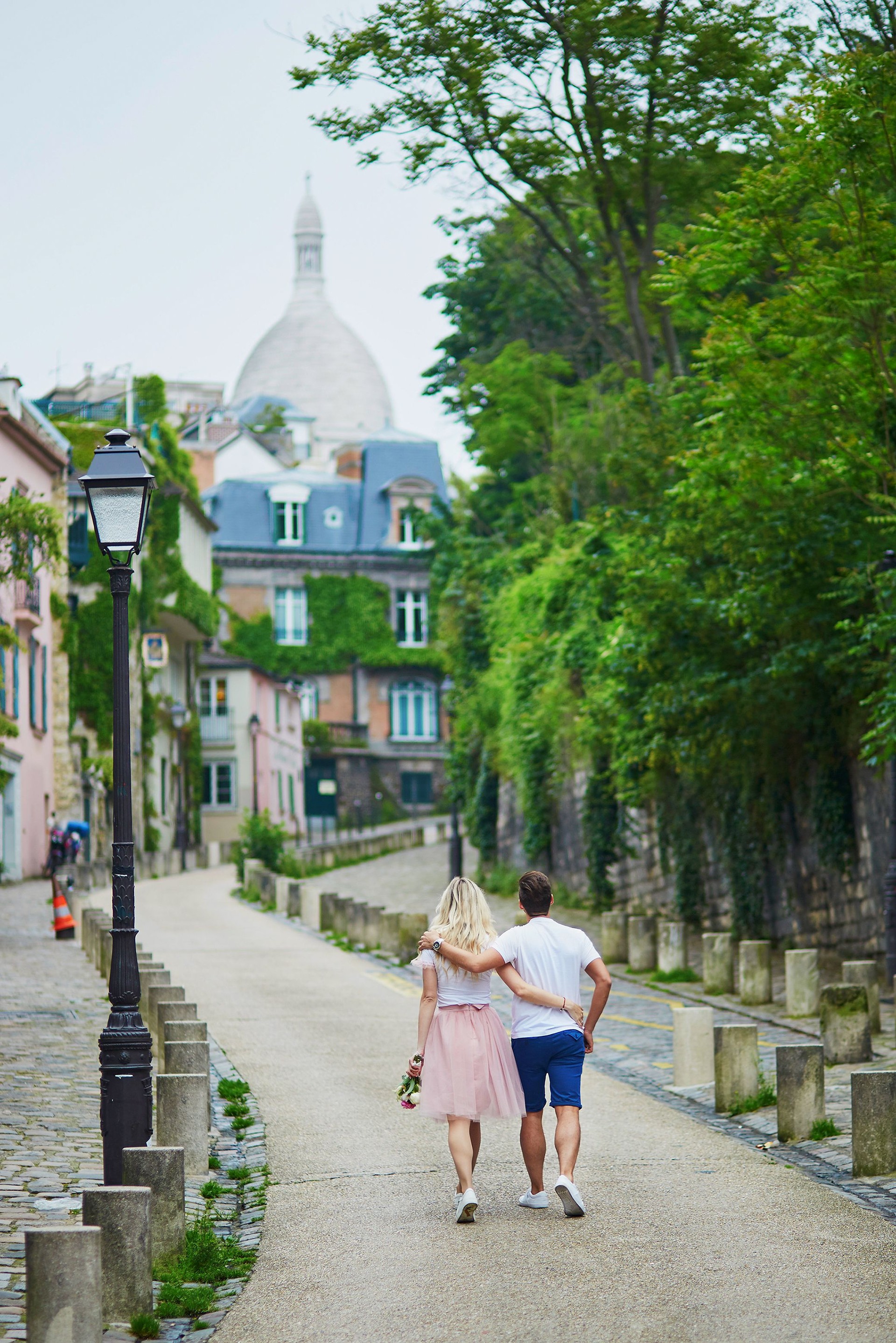 Couple on Montmartre in Paris, France